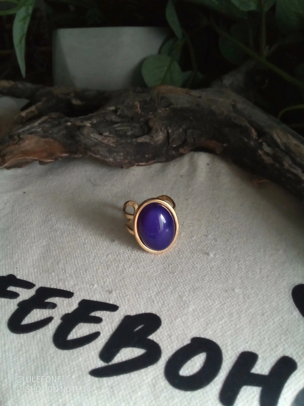 Bague agate violette pierre naturelle – photo 2